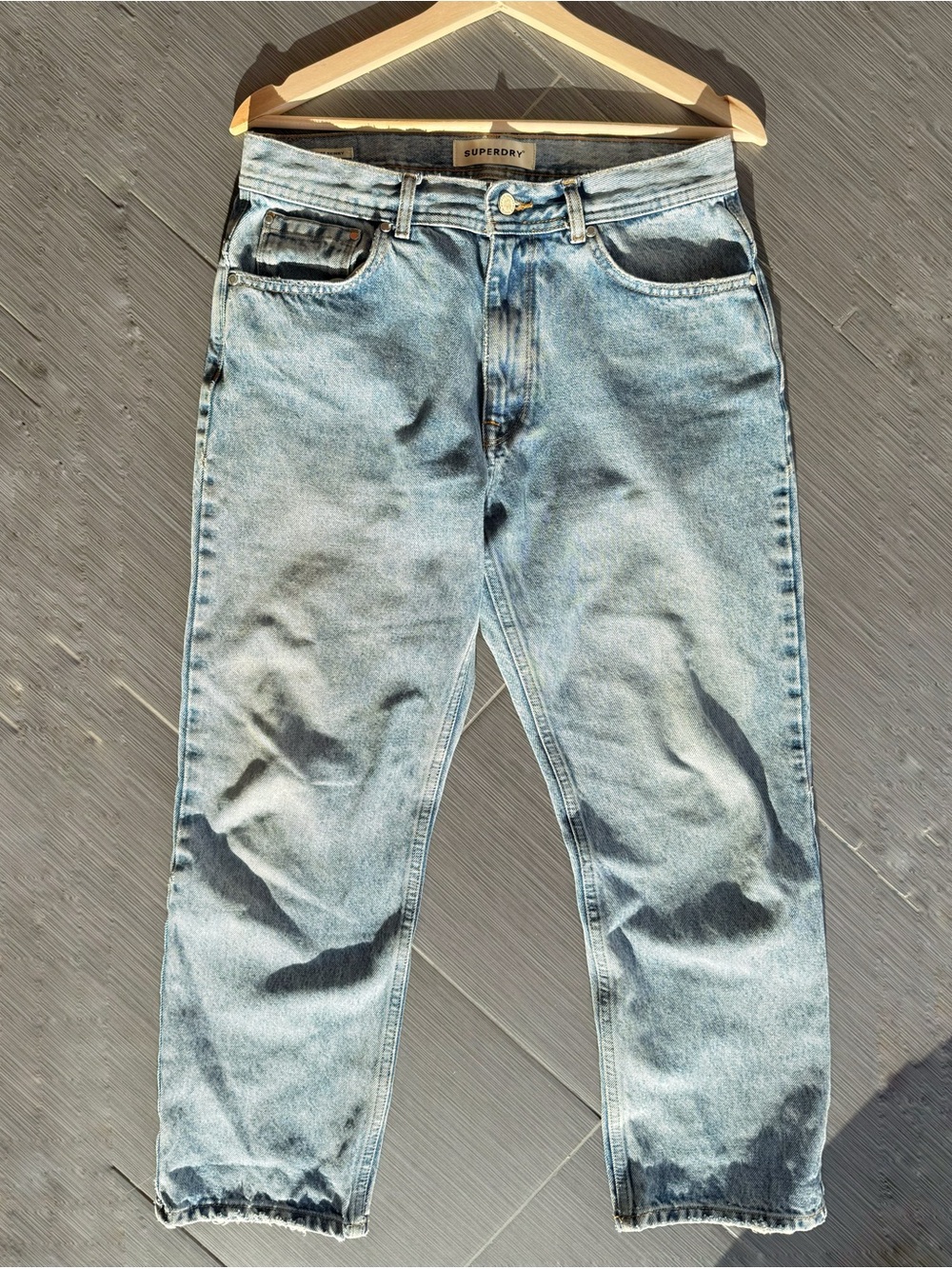 Superdry Light Blue Relaxed Fit Jeans